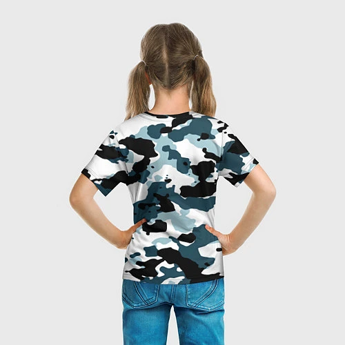 Детская футболка Камуфляж зимний: пятна / 3D-принт – фото 6