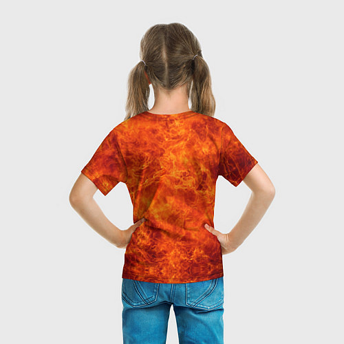 Детская футболка Disturbed: Monster Flame / 3D-принт – фото 6