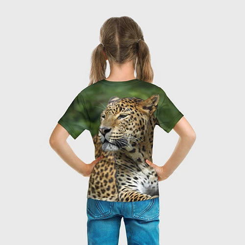 Детская футболка Лик леопарда / 3D-принт – фото 6