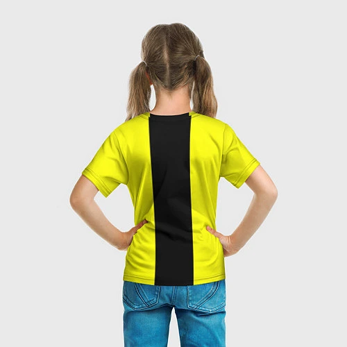 Детская футболка BVB FC: Yellow line / 3D-принт – фото 6