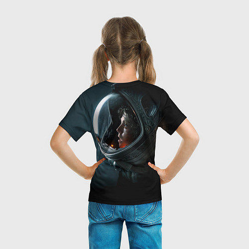 Детская футболка Девушка космонавт / 3D-принт – фото 6