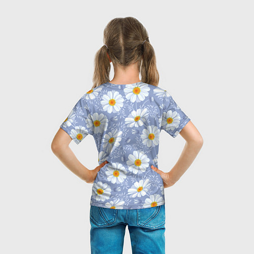 Детская футболка Нежные ромашки / 3D-принт – фото 6