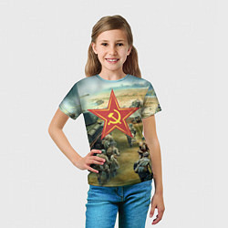 Футболка детская Наступление советской армии, цвет: 3D-принт — фото 2