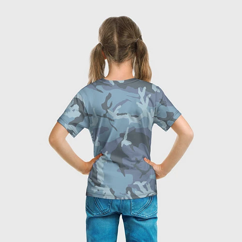 Детская футболка Камуфляж: голубой/синий / 3D-принт – фото 6