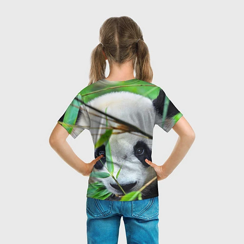 Детская футболка Панда в лесу / 3D-принт – фото 6