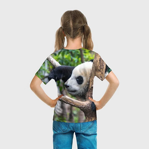 Детская футболка Бамбуковый медведь / 3D-принт – фото 6