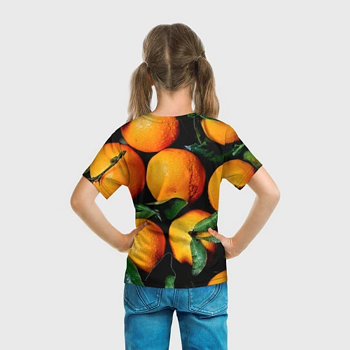 Детская футболка Мандаринчики / 3D-принт – фото 6