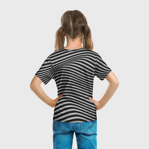 Детская футболка Оптический узор / 3D-принт – фото 6
