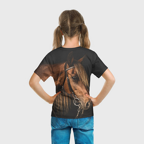 Детская футболка Взгляд коня / 3D-принт – фото 6