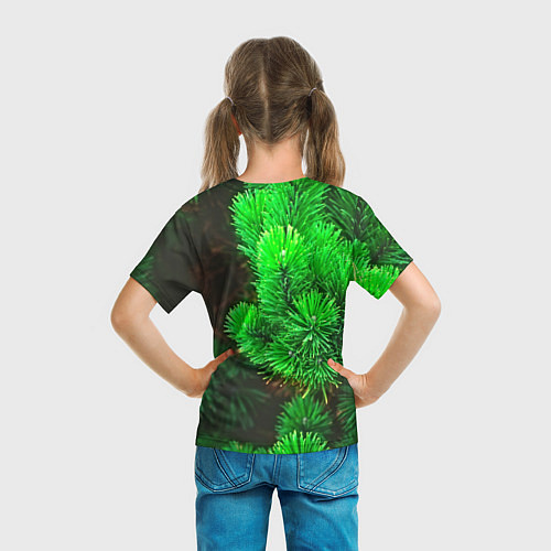Детская футболка Зелёная ель / 3D-принт – фото 6