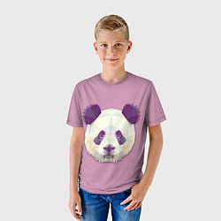 Футболка детская Геометрическая панда, цвет: 3D-принт — фото 2