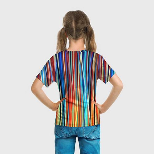 Детская футболка Colored stripes / 3D-принт – фото 6