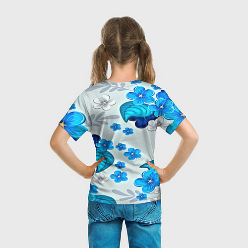 Детская футболка Весенний узор / 3D-принт – фото 6