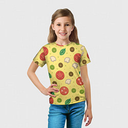 Футболка детская Pizza, цвет: 3D-принт — фото 2