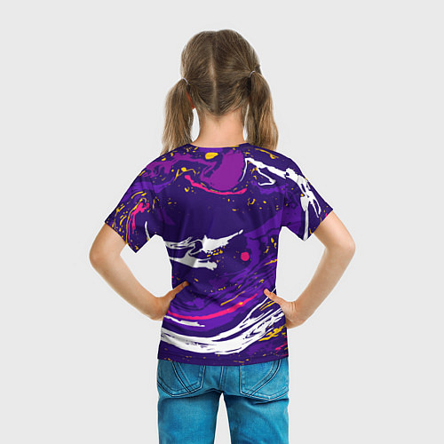Детская футболка Фиолетовый акрил / 3D-принт – фото 6