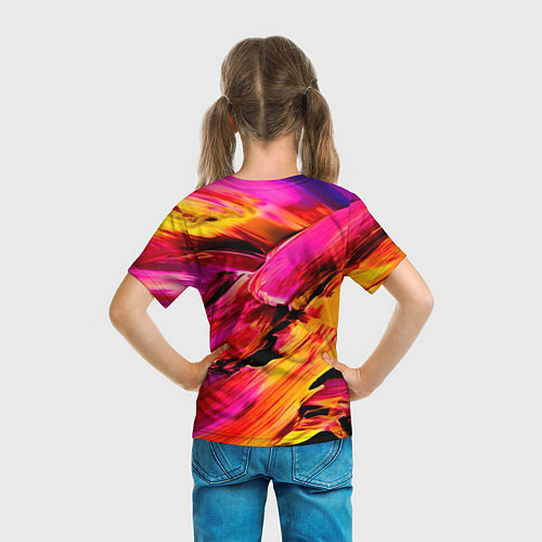 Детская футболка Акварельный цвет / 3D-принт – фото 6