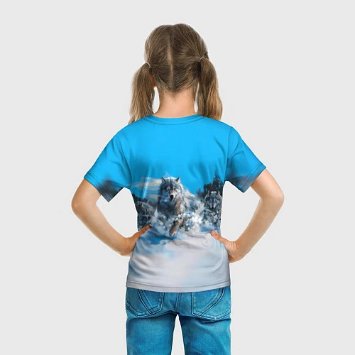 Детская футболка Волчья охота / 3D-принт – фото 6