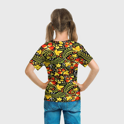 Детская футболка Khokhloma pattern / 3D-принт – фото 6