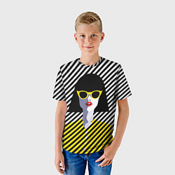 Футболка детская Pop art girl, цвет: 3D-принт — фото 2