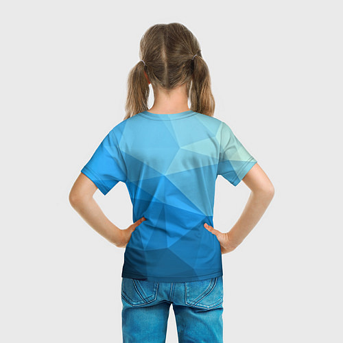 Детская футболка Geometric blue / 3D-принт – фото 6