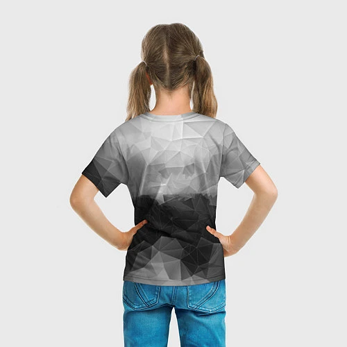 Детская футболка Polygon gray / 3D-принт – фото 6