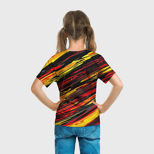Детская футболка Темные полоски / 3D-принт – фото 6