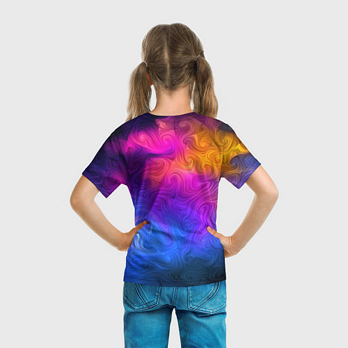 Детская футболка Узор цвета / 3D-принт – фото 6