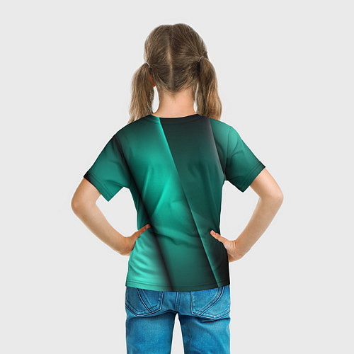 Детская футболка Emerald lines / 3D-принт – фото 6