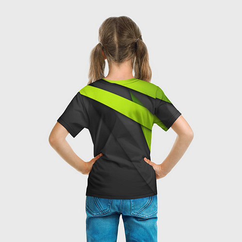 Детская футболка Спортивная геометрия 6 / 3D-принт – фото 6