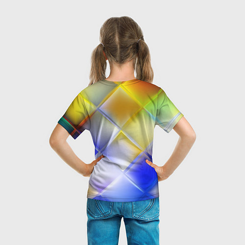 Детская футболка Colorful squares / 3D-принт – фото 6