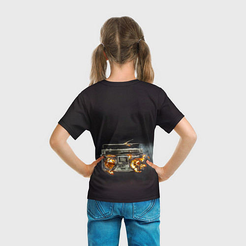 Детская футболка Green Day магнитофон в огне / 3D-принт – фото 6