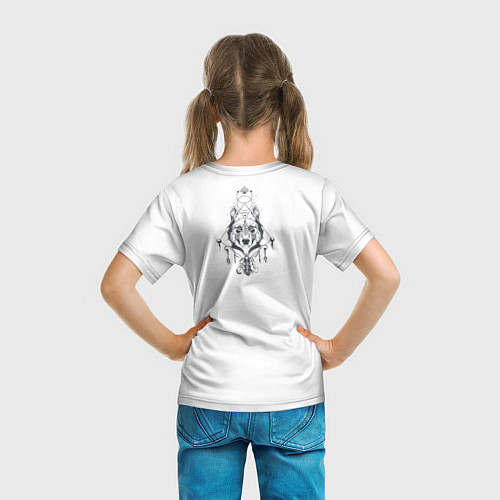 Детская футболка Этно волк / 3D-принт – фото 6