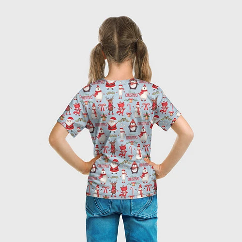 Детская футболка Рождественская Милота / 3D-принт – фото 6