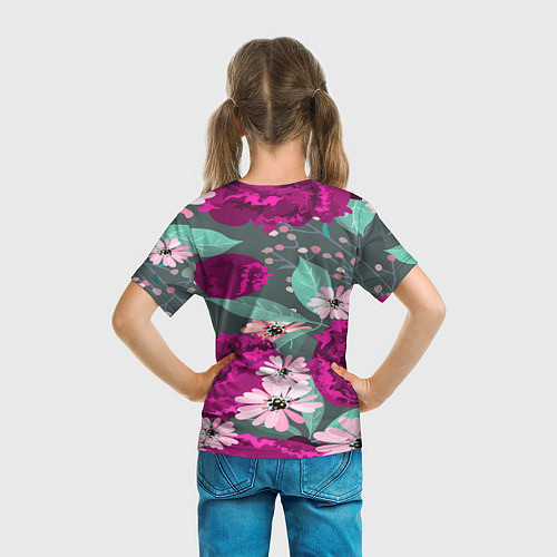 Детская футболка Осенний цветок / 3D-принт – фото 6