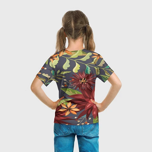 Детская футболка Цветочки / 3D-принт – фото 6