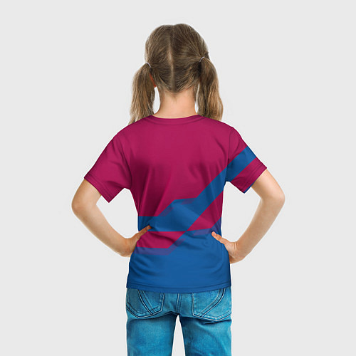 Детская футболка Barcelona FC: Blue style / 3D-принт – фото 6