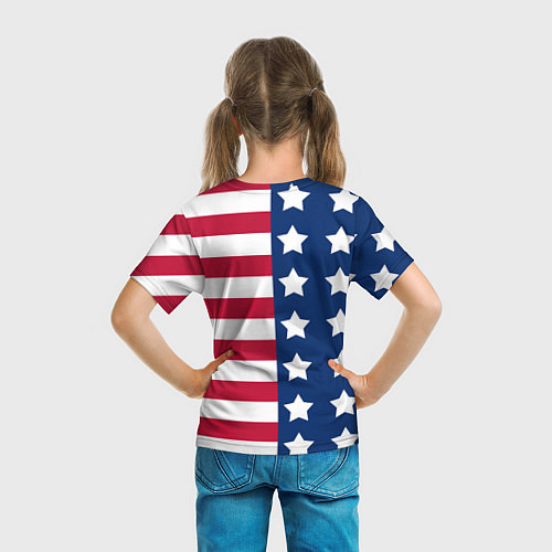 Детская футболка USA Flag / 3D-принт – фото 6