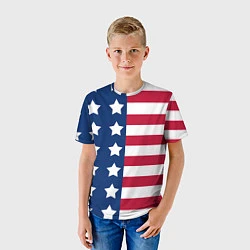 Футболка детская USA Flag, цвет: 3D-принт — фото 2