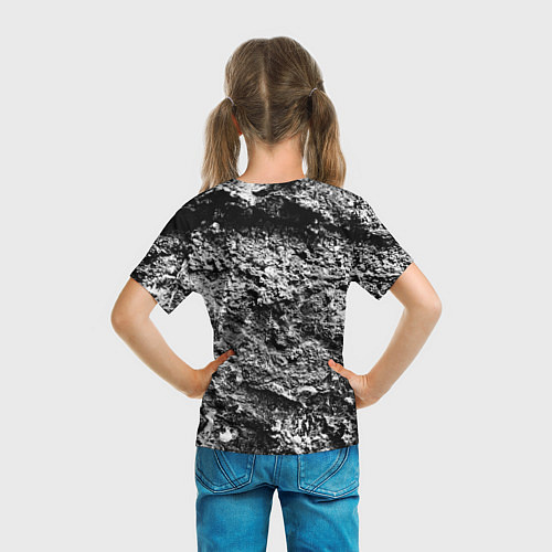 Детская футболка Серая текстура / 3D-принт – фото 6