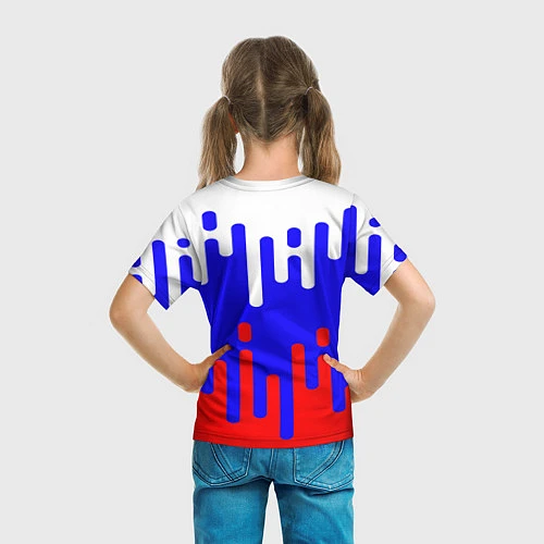 Детская футболка Русский триколор / 3D-принт – фото 6
