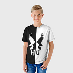 Футболка детская HU: Black & White, цвет: 3D-принт — фото 2