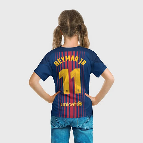 Детская футболка Barcelona FC: Neymar Home 17/18 / 3D-принт – фото 6
