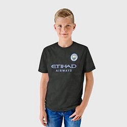 Футболка детская Man City FC: Black 17/18, цвет: 3D-принт — фото 2