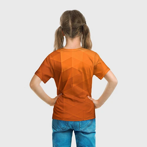 Детская футболка Orange abstraction / 3D-принт – фото 6