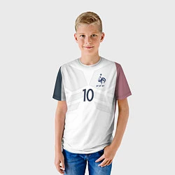 Футболка детская Сборная Франции: Бензема ЧМ-2018, цвет: 3D-принт — фото 2