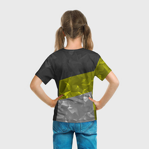 Детская футболка BVB FC: Dark polygons / 3D-принт – фото 6