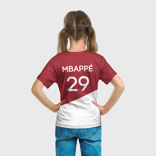 Детская футболка Monaco FC: Mbappe Red Home 17/18 / 3D-принт – фото 6