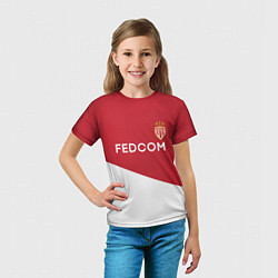 Футболка детская Monaco FC: Mbappe Red Home 17/18, цвет: 3D-принт — фото 2