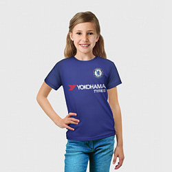 Футболка детская Chelsea FC: Hazard Home 17/18, цвет: 3D-принт — фото 2