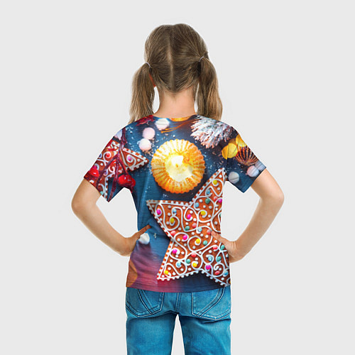 Детская футболка Новогодняя фантазия / 3D-принт – фото 6
